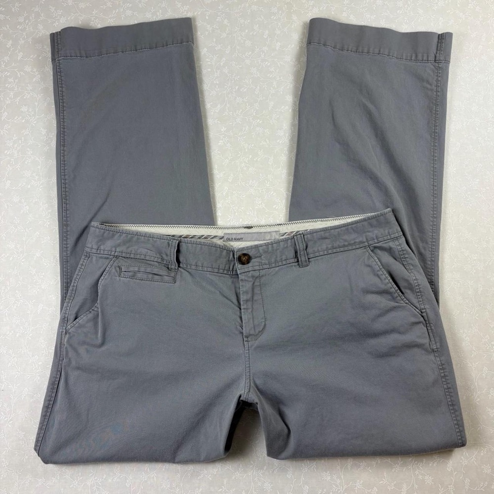 Old Navy Gray Office Siren Straight Leg Chino Pants – Size 14